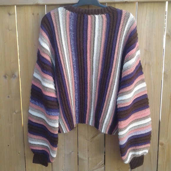 One of a kind Baby alpaca handmade viral scrappy sweater - Picture 5 of 10
